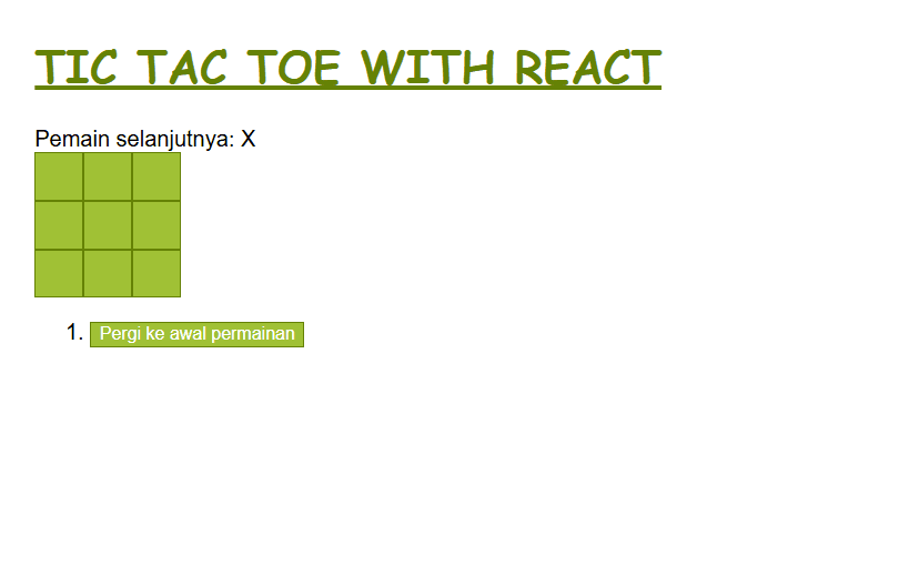 Tic Tac Toe with React